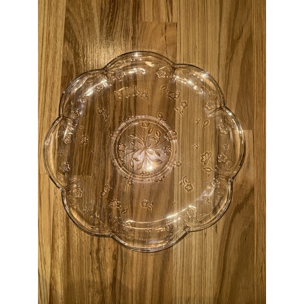 Vintage Anchor Hocking Savannah Clear 12"  Crystal Veggie Tray